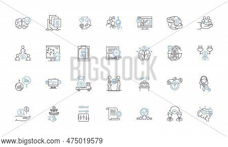 Indicators Line Icons Collection. Metrics, Data, Markers, Signals, Measures, Ratios, Indices Vector 
