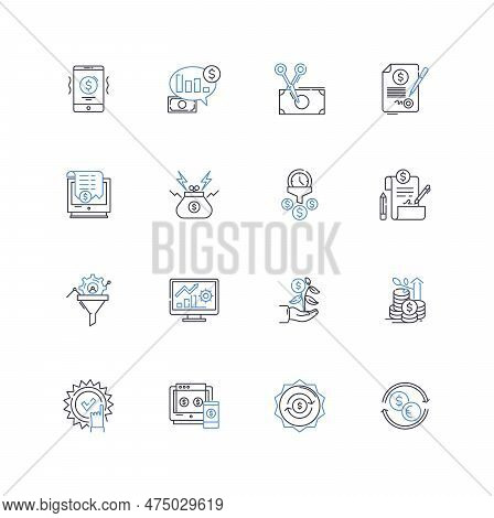 Salesmanship Line Icons Collection. Persuasion, Confidence, Pitch, Presentation , Communication , Ch