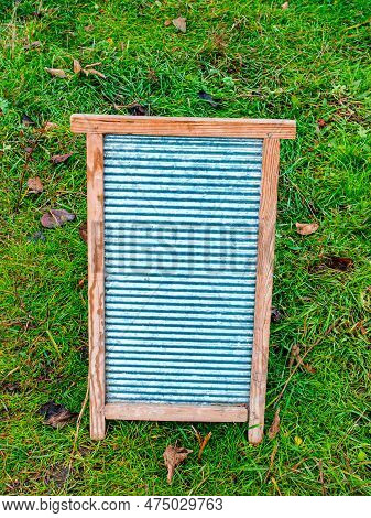 Retro Household Board For Hand Washing Clothes. Board For Hand Washing Clothes. Housekeeper. Laundry