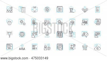 User Experience Linear Icons Set. Interface, Navigation, Interaction, Design, Usability, Accessibili