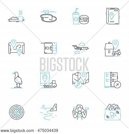 Metadata Linear Icons Set. Structured, Standards, Quality, Management, Cataloging, Organization, Dig