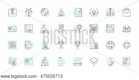 Construction Tools Linear Icons Set. Hammer, Saw, Drill, Nailer, Screwdriver, Wrench, Pliers Line Ve
