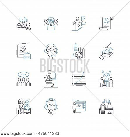 Task Procedure Line Icons Collection. Steps, Process, Method, Workflow, Checklist, Routine, System V