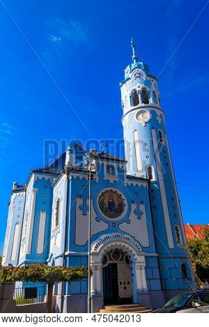 Blue Church Or The Church Of St. Elizabeth Or Modry Kostolik In Bratislava, Slovakia