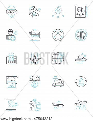 Machine Learning Linear Icons Set. Artificial, Intelligence, Neural, Nerks, Pattern, Recognition, Pr
