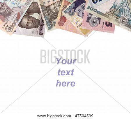 Nigeriaanse geld Frame, geïsoleerd op wit