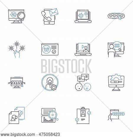 Tutelage Line Icons Collection. Education, Mentorship, Guidance, Coaching, Apprenticeship, Training,