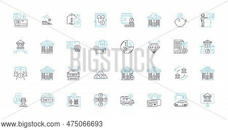 Virtual Payment Linear Icons Set. Digital, Online, Electronic, Secure, Contactless, E-wallet, Paypal