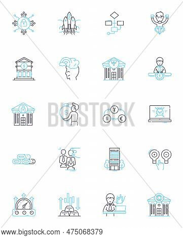 E-commerce Company Linear Icons Set. Shipping, Inventory, Marketing, Payments, Social, Returns, Cart