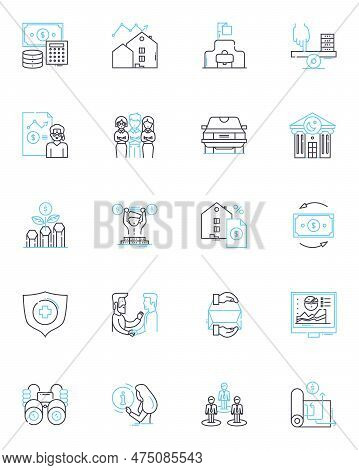 Digital Enterprise Linear Icons Set. Innovation, Transformation, Disruption, Agility, Automation, Te