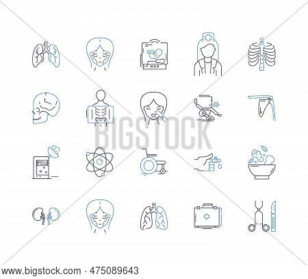 Herbal Treatment Line Icons Collection. Natural, Organic, Holistic, Ayurveda, Homeopathy, Medicinal,