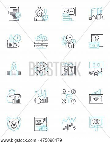 Business Intelligence Linear Icons Set. Analytics, Data, Performance, Insights, Dashboards, Visualiz