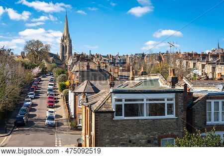 Muswell Hill Suburban District Of The London Borough Of Haringey And The Tower Of St James Church On