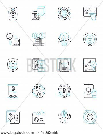 Artificial Measures Linear Icons Set. Robotics, Algorithms, Automation, Machine Learning, Cyborgs, N