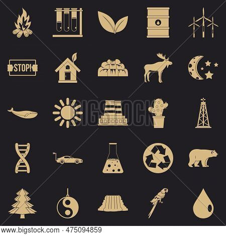Exoplanet Icons Set. Simple Set Of 25 Exoplanet Icons For Web For Any Design