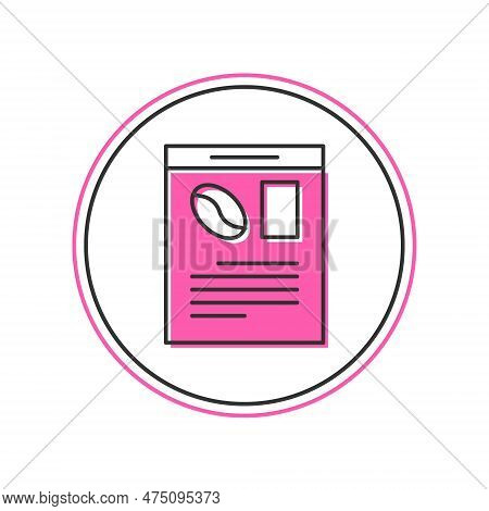 Filled Outline Newspaper And Coffee Icon Isolated On White Background. Mass Media Symbol. Vector