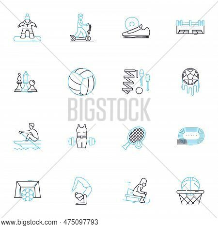 Events Linear Icons Set. Celebration, Ceremony, Gathering, Festivity, Convention, Exhibition, Confer