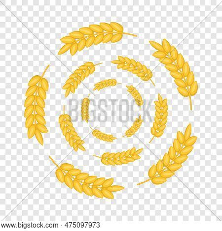 Round Frame Of Ears Icon. Cartoon Illustration Of Round Frame Of Ears Icon For Web Design