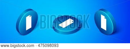Isometric Grip Tape On A Skateboard Icon Isolated On Blue Background. Blue Circle Button. Vector