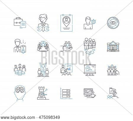 Directors Guild Line Icons Collection. Guild, Directors, Filmmaking, Industry, Movies, Television, P