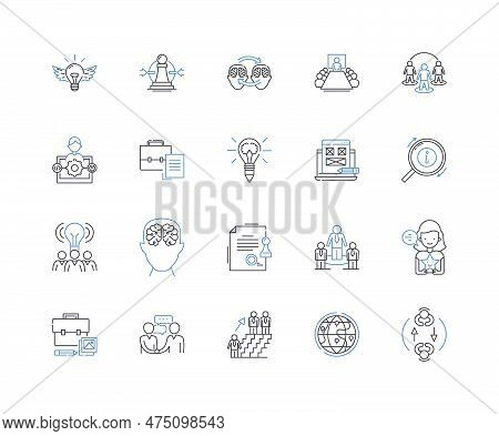 Association Nerk Line Icons Collection. Nerking, Collaboration, Community, Alliance, Partnership, Co