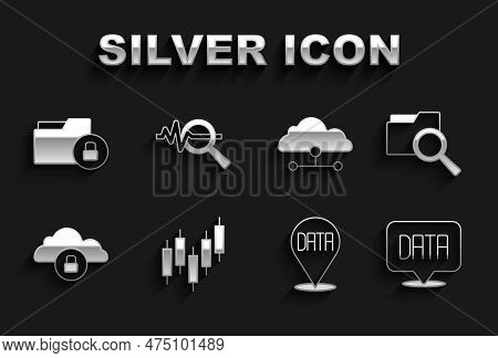 Set Browser With Stocks Market, Search Folder, Data Analysis, Cloud Computing Lock, Network Cloud Co