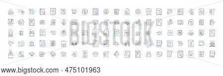 Training Center Line Icons Collection. Mentorship, Education, Development, Classes, Workshop, Semina