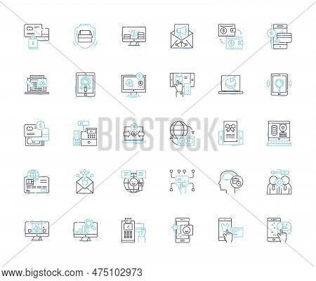 User Exploration Linear Icons Set. Research, Insight, Observation, Empathy, Feedback, Interview, Inv