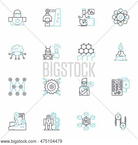 Global Warming Linear Icons Set. Carbon, Oz, Temperature, Emission, Environment, Renewable, Climate 