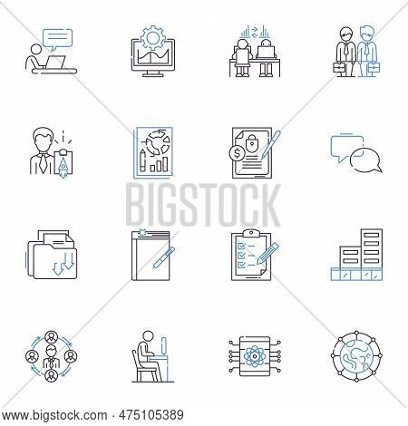 Holding Line Icons Collection. Grasping, Clutching, Gripping, Clinging, Sustaining, Supporting, Carr