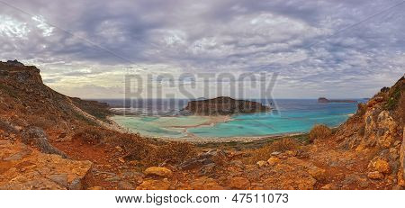 Panoramablick über die Lagune Balos, Cre