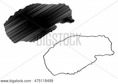 Lake Rara (federal Democratic Republic Of Nepal) Map Vector Illustration, Scribble Sketch Mahendra D