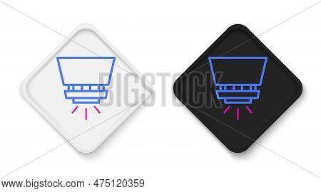 Line Fire Sprinkler System Icon Isolated On White Background. Sprinkler, Fire Extinguisher Solid Ico