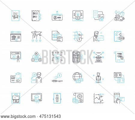 Technological Advancement Linear Icons Set. Innovation, Automation, Virtualization, Cryptocurrency, 