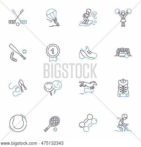 Boxing Line Icons Collection. Jab, Hook, Uppercut, Cross, Foork, Defense, Champion Vector And Linear