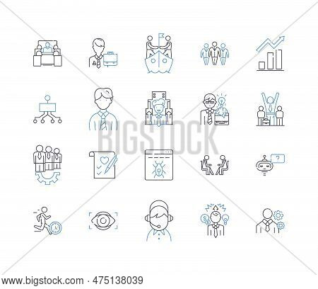 Advancement Oppportunities Line Icons Collection. Promotion, Career, Growth, Progression, Developmen