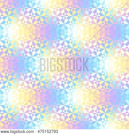 Diagonal Plaid Pattern. Moire Overlapping Effect. Vector Seamless Image.