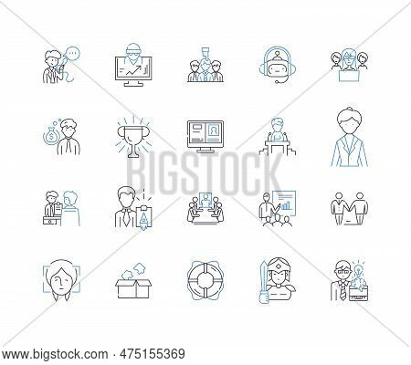 Future Potential Line Icons Collection. Possibility Opportunity Advancement Progress Potentiality In