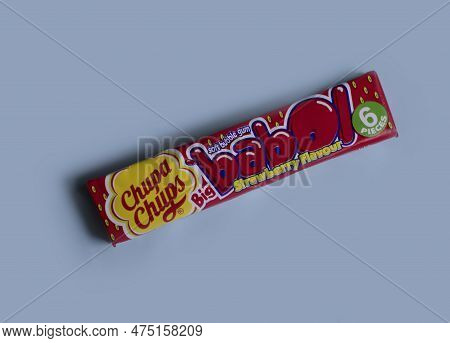 April 20, 2023 Ukraine City Kyiv Chewing Gum Chupa Chups Babol On A Colored Background