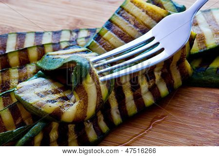 Fresh grilled zucchini