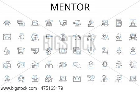 Mentor Line Icons Collection. Convenience, Variety, Savings, Accessibility, Speed, Security, Discoun
