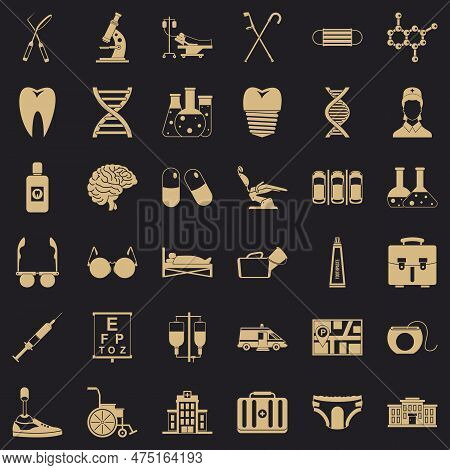 Therapeutic Icons Set. Simple Set Of 36 Therapeutic Icons For Web For Any Design