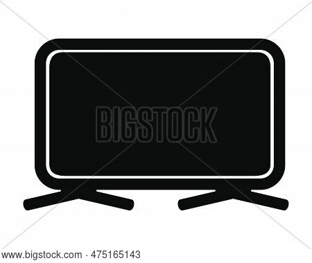 Flat Screen Tv Icon Vector