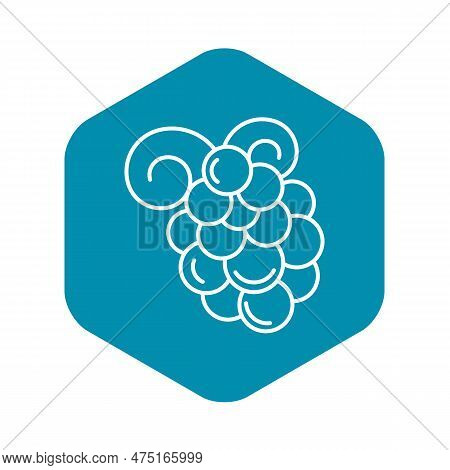 Merlot Grape Icon. Outline Merlot Grape Icon For Web Design Isolated On White Background