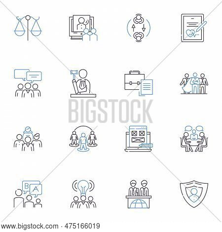 Credit Union Line Icons Collection. Membership, Community, Cooperative, Loans, Savings, Interest, Ch