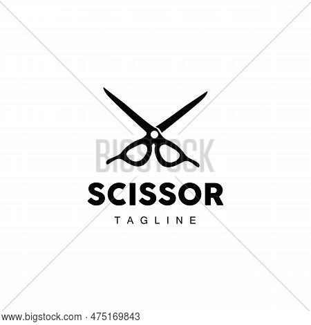 Barber Tools Scissors Logo, Haircut Tools Vector, Barber Design, Symbol Illustration Icon