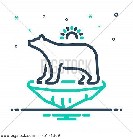 Mix Icon For Polar Polar-bear Mammal Predator White-bear Dangerous Iceberg Glacier Sea-icenorth-pole