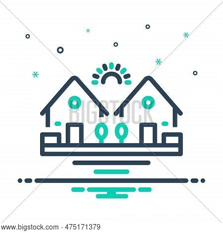 Mix Icon For Neighborhood Vicinity Environs Propinquity Vicinage Neighbourship Precincts Closeness D