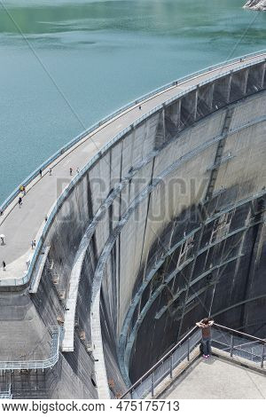 Kurobe Daiyon Dam In Tateyama Kurobe Alpine Route In Japan