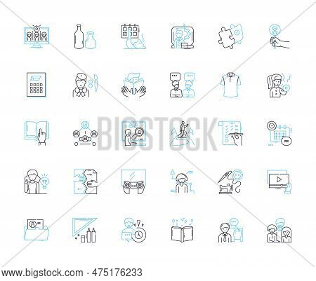 Digital Academy Linear Icons Set. Learning, Training, Education, Digital, Academy, Skills, Professio